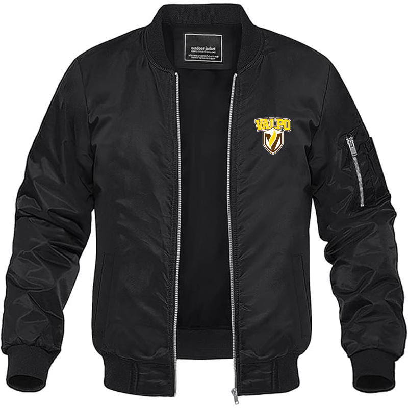 Men's Valparaiso Crusaders  Lightweight Bomber Jacket Windbreaker Softshell Varsity Jacket Coat