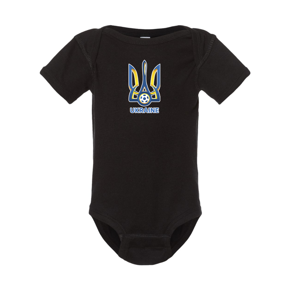 Ukraine National Football Soccer Team Rabbit Skins Infant Baby Rib Bodysuit