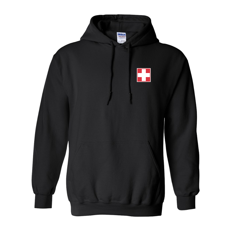 Men's  Switzerland National Football Soccer Team Gildan  Heavy Blend Hooded Sweatshirt