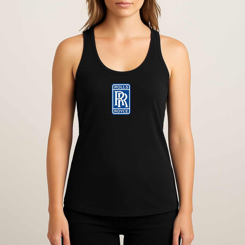 Women's Rolls Royce Car Racerback Tank Top