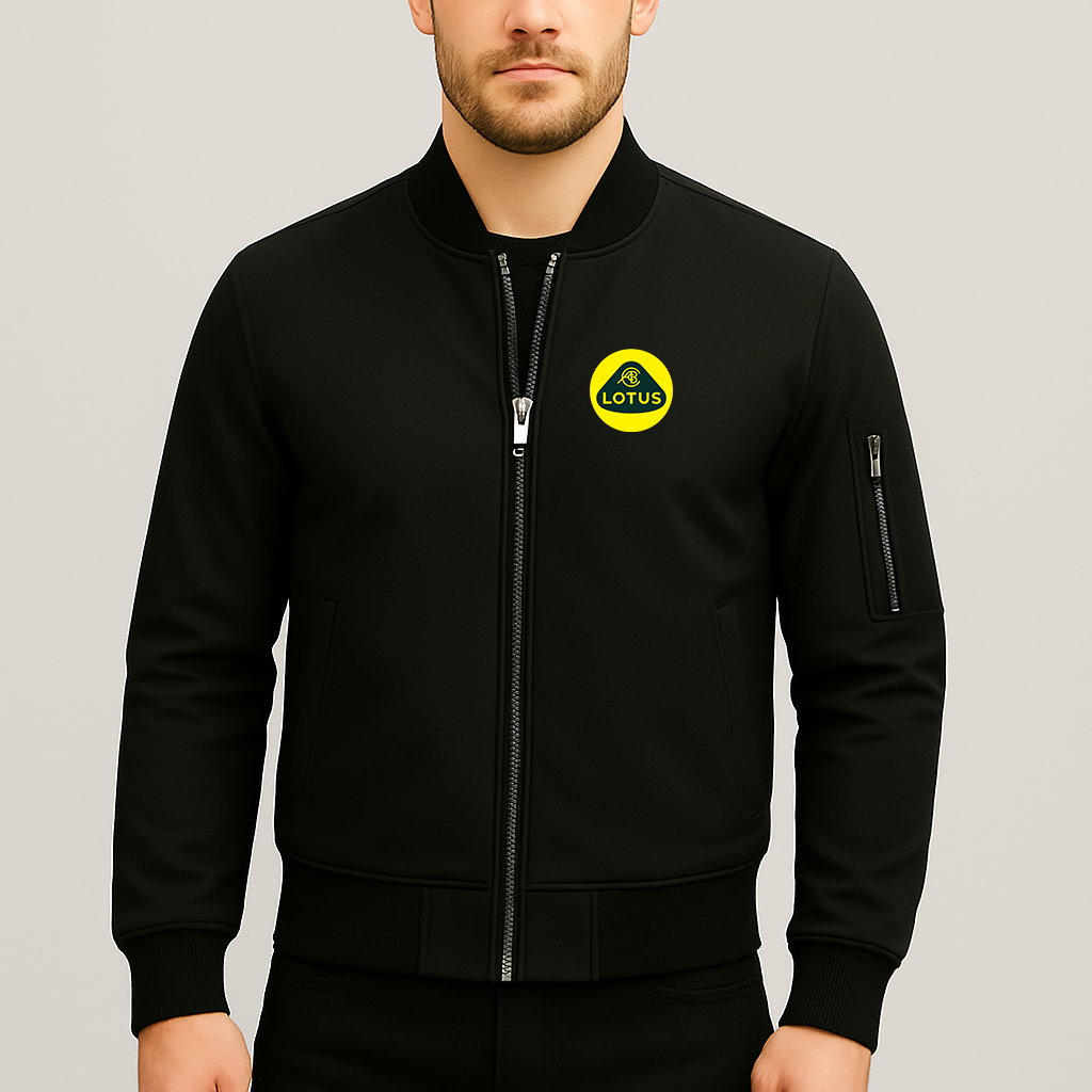 Men’s Lotus Car Lightweight Bomber Jacket Windbreaker Softshell Varsity Jacket Coat