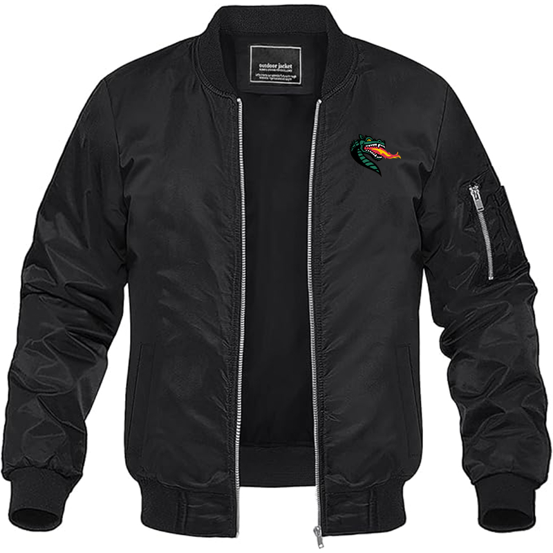 Men's UAB Blazers Lightweight Bomber Jacket Windbreaker Softshell Varsity Jacket Coat