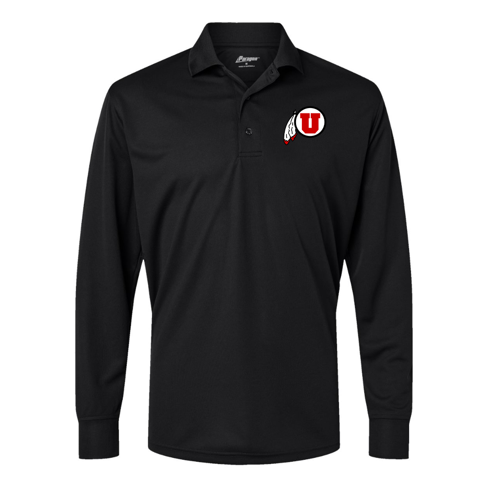 Men's  Utah Utes  Paragon Prescott Long Sleeve Polo