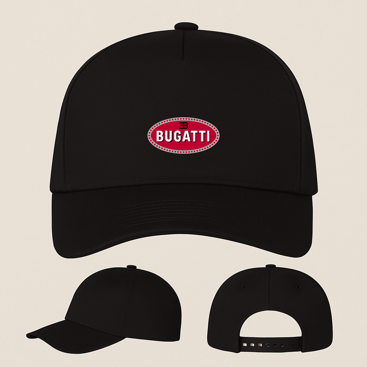 Bugatti Car Five Panel Twill Snapback Cap
