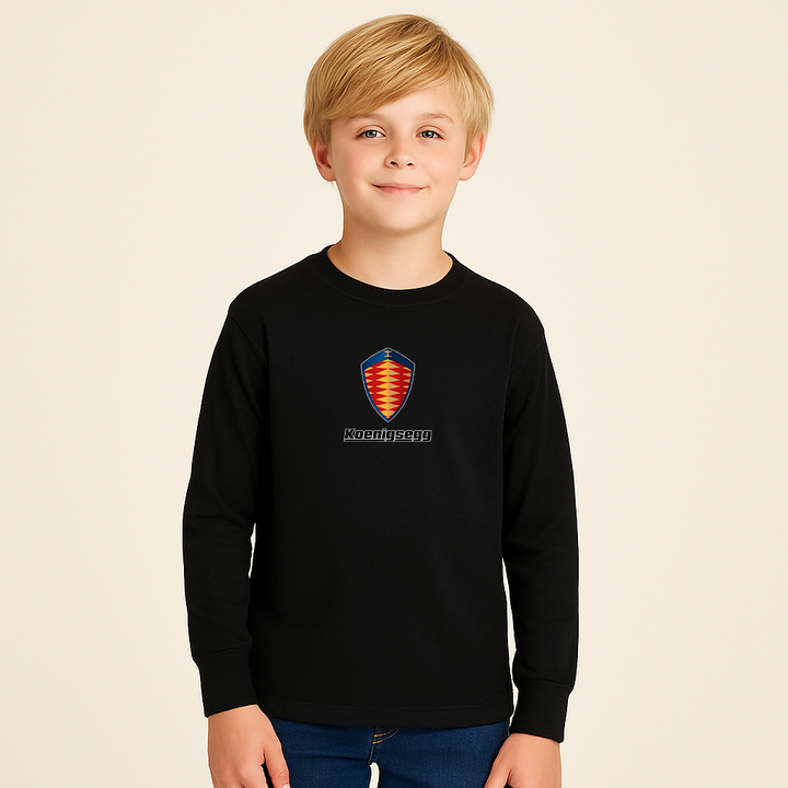 Youth Kids Koenigsegg Car Long Sleeve T-Shirt