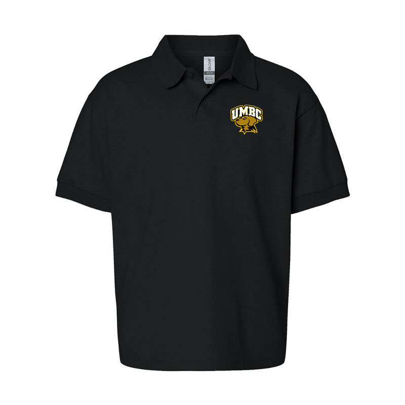Youth UMBC Retrievers Gildan Dry Blend Jersey Polo