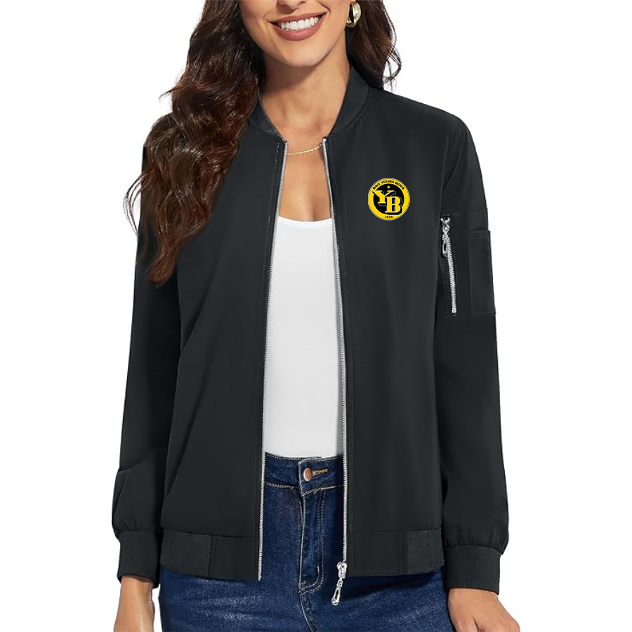 Women's Young Boys Soccer  Premium Bomber Jacket Outerwear