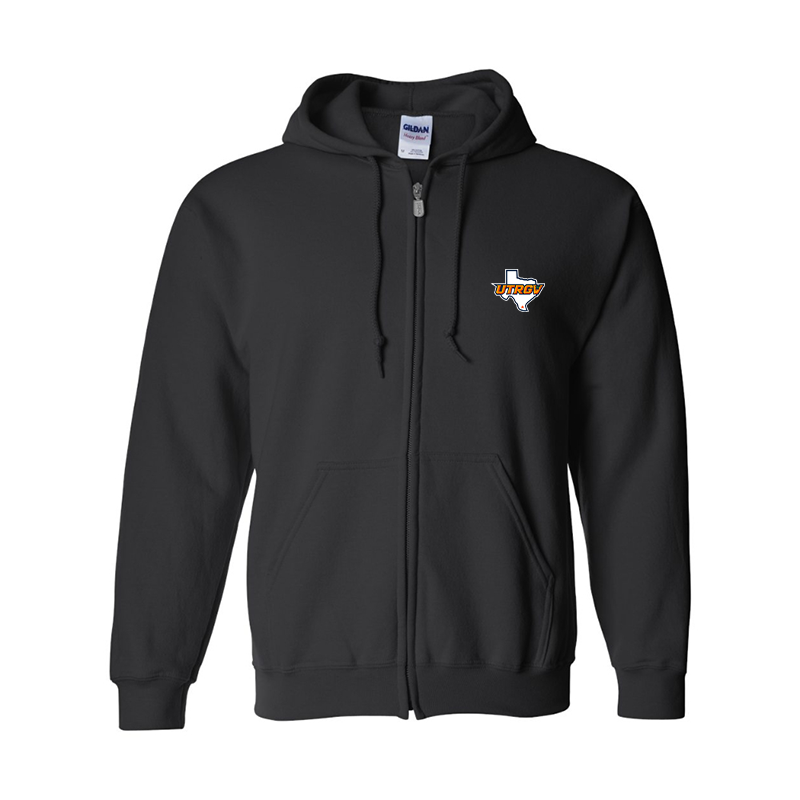 Men's UTRGV Vaqueros Gildan  Heavy Blend Full Zip Hooded Sweatshirt