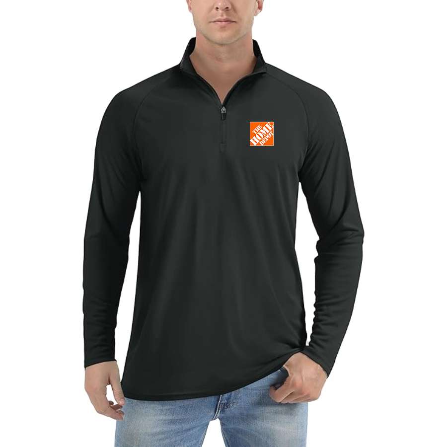 Men's  The Home Depot Lightweight Quarter-Zip Athletic Shirt Long Sleeve Performance