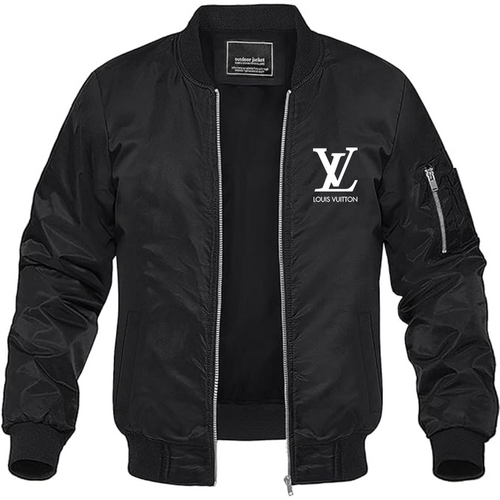 Men's Louis Vuitton Lightweight Bomber Jacket Windbreaker Softshell Varsity Jacket Coat