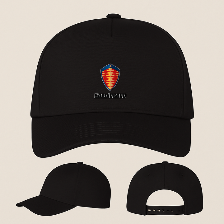 Koenigsegg Car Five Panel Twill Snapback Cap