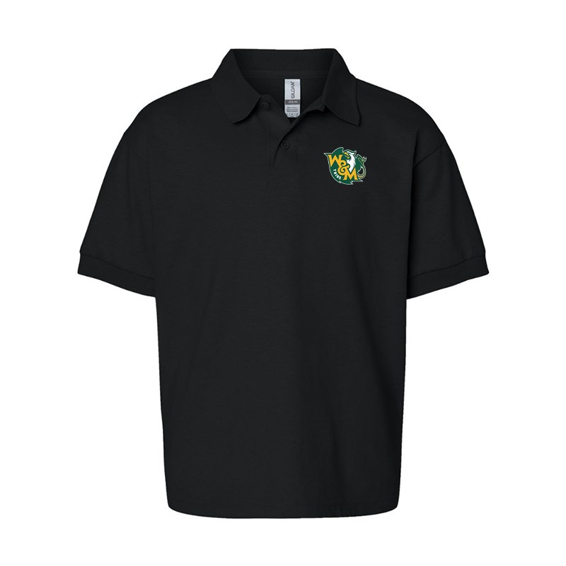 Youth William and Mary Tribe Gildan Dry Blend Jersey Polo
