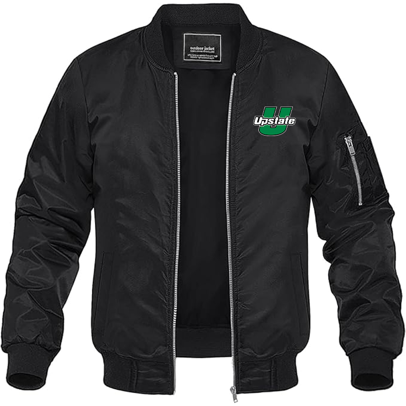 Men's  USC Upstate Spartans Lightweight Bomber Jacket Windbreaker Softshell Varsity Jacket Coat