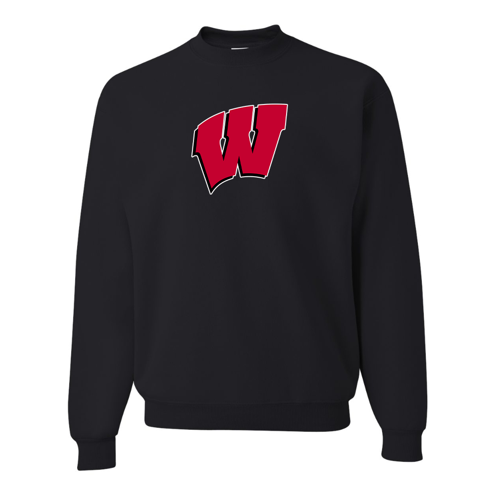 Men's Wisconsin Badgers JERZEES NuBlend Crewneck Sweatshirt