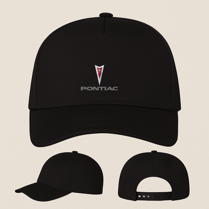 Pontiac Car Symbol Five Panel Twill Snapback Cap