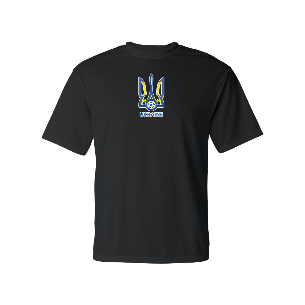 Men's Ukraine National Football Soccer Team Polyester T-Shirt