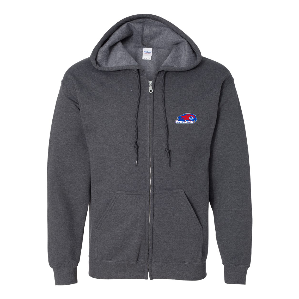 Men's UMass Lowell River Hawks JERZEES NuBlend Full-Zip Hooded Sweatshirt