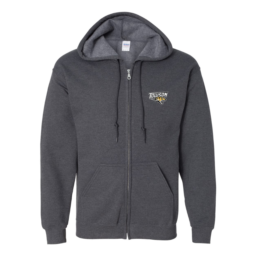 Men's Towson Tigers JERZEES NuBlend Full-Zip Hooded Sweatshirt