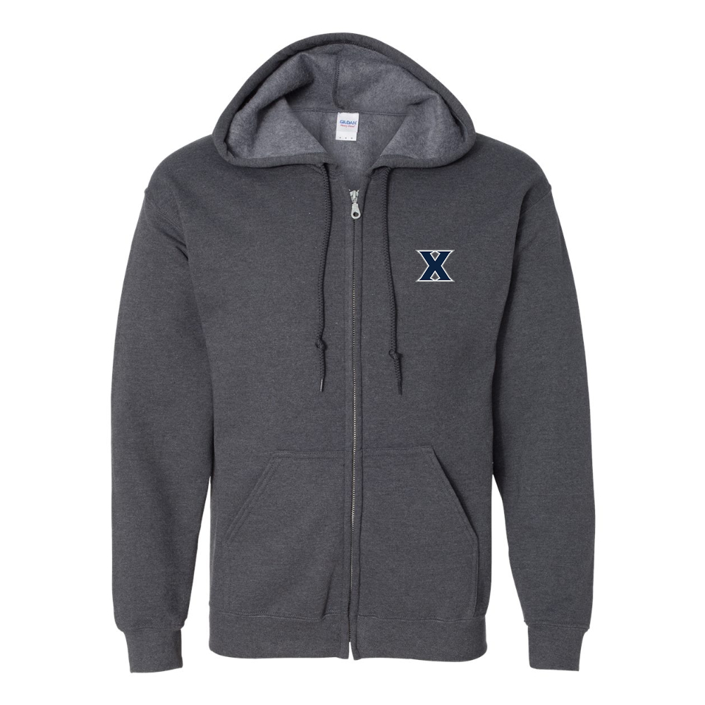Men's Xavier Musketeers  JERZEES NuBlend Full-Zip Hooded Sweatshirt