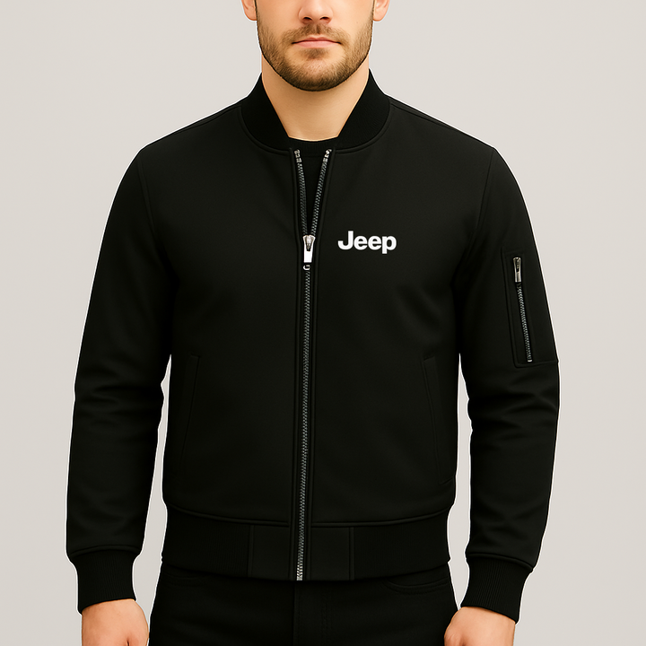 Men’s Jeep Car Lightweight Bomber Jacket Windbreaker Softshell Varsity Jacket Coat