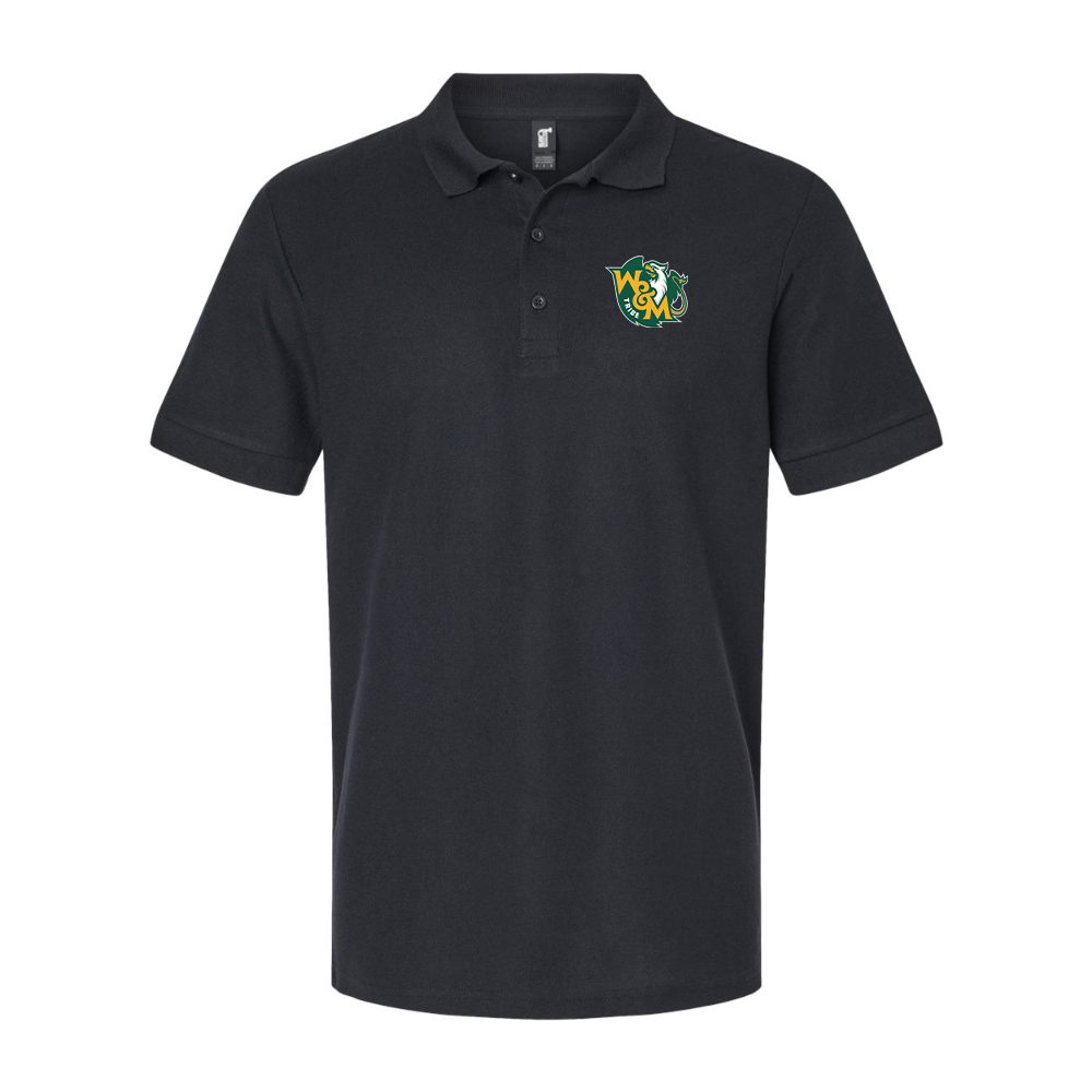 Men's William and Mary Tribe Gildan Hammer Pique Polo