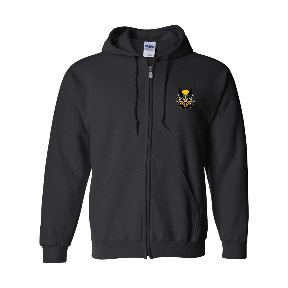 Men's Wolverine 2025 Art  JERZEES NuBlend Full-Zip Hooded Sweatshirt