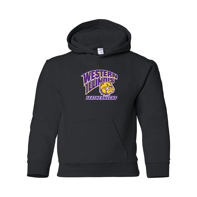 Youth Western Illinois Leathernecks Gildan Heavy Blend  Hooded Sweatshirt