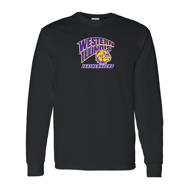Men's Western Illinois Leathernecks Gildan Heavy Cotton Long Sleeve T-Shirt