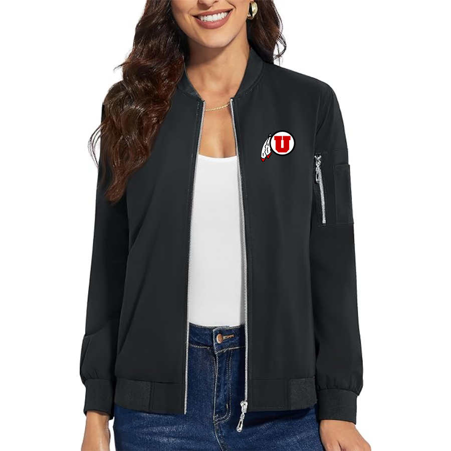 Women's Utah Utes Premium Bomber Jacket Outerwear
