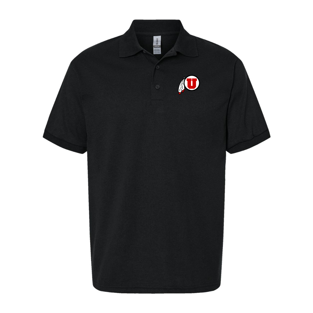 Men's  Utah Utes Gildan Dry Blend Jersey Polo