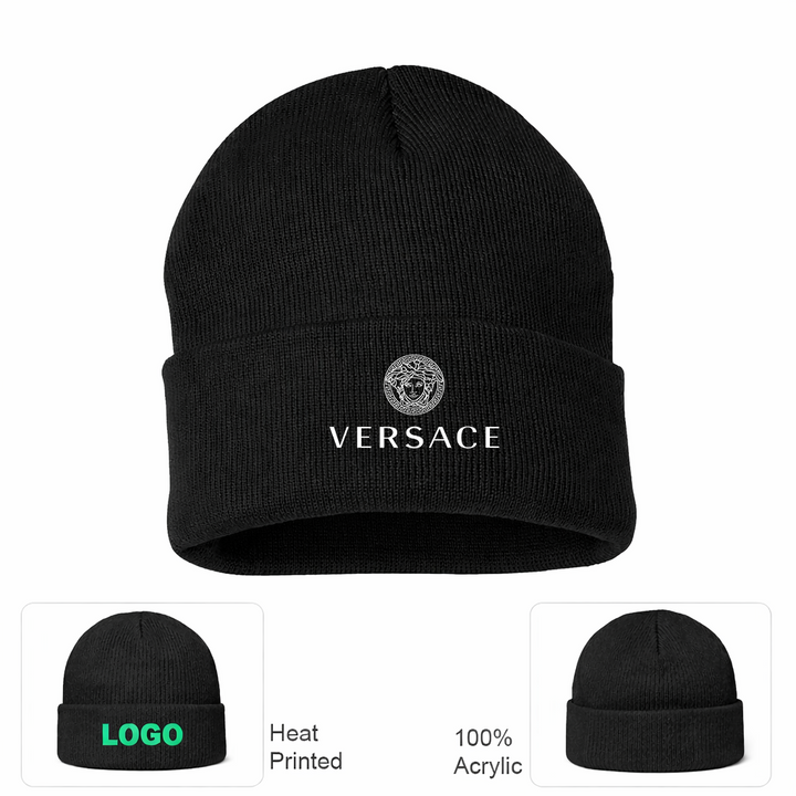 Versace Cuffed Beanie Hat