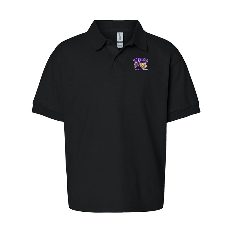 Youth Western Illinois Leathernecks Gildan Dry Blend Jersey Polo