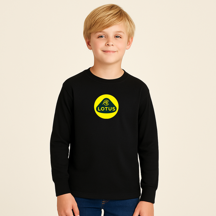 Youth Kids Lotus Car Long Sleeve T-Shirt