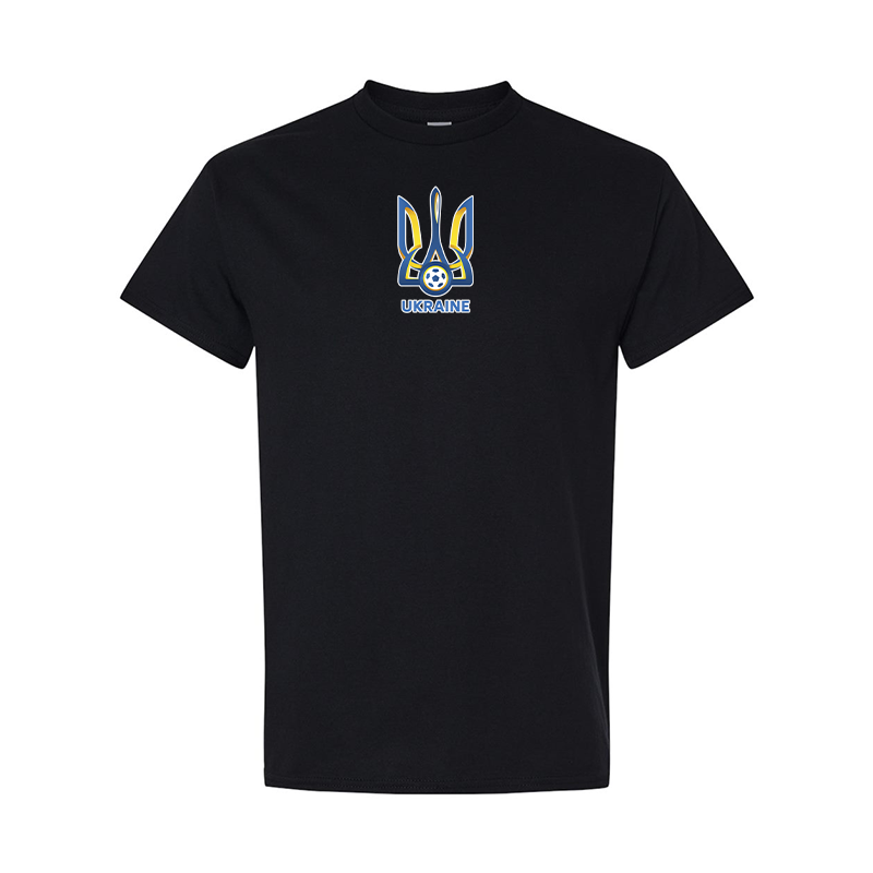 Men's Ukraine National Football Soccer Team Gildan Heavy Cotton T-Shirt