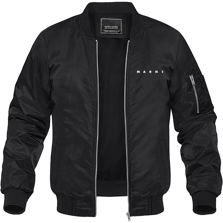 Men's Marni Lightweight Bomber Jacket Windbreaker Softshell Varsity Jacket Coat