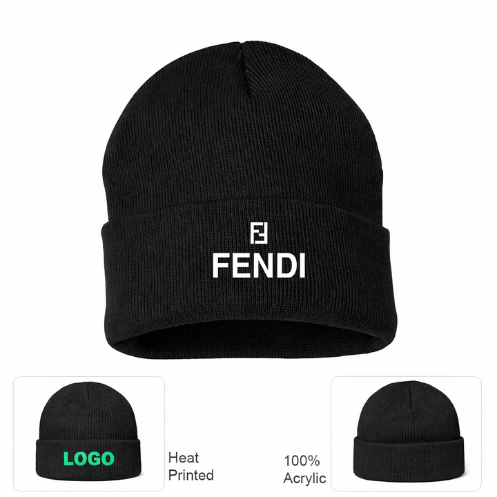 Fendi Cuffed Beanie Hat