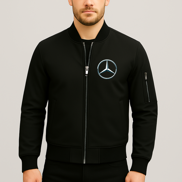 Men's Mercedes-Benz New Car Lightweight Bomber Jacket Windbreaker Softshell Varsity Jacket Coat
