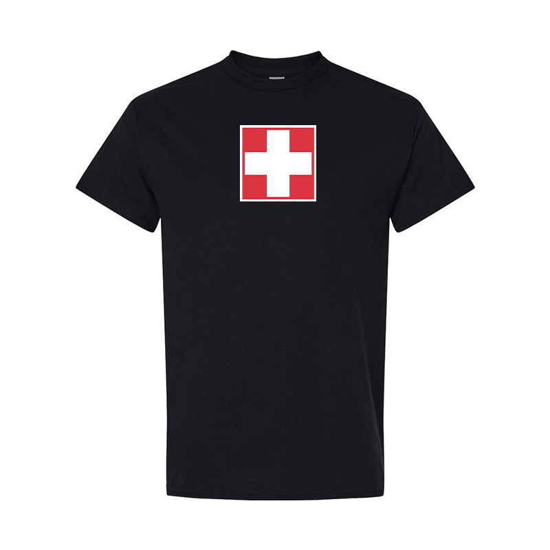 Men's Switzerland National Football Soccer Team Gildan Heavy Cotton T-Shirt