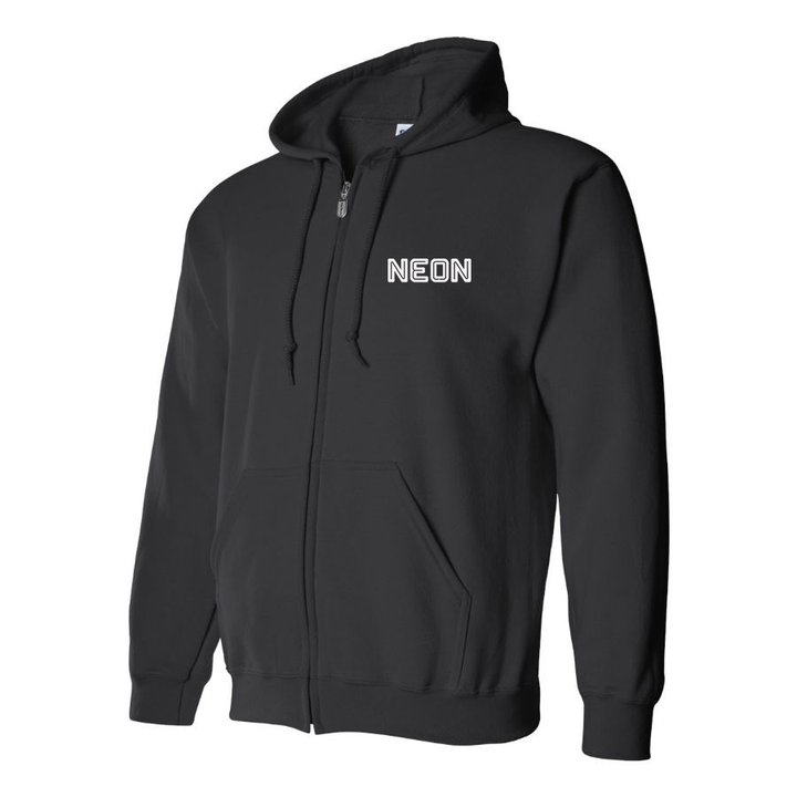 Men's Neon Logo Zipper Hoodie