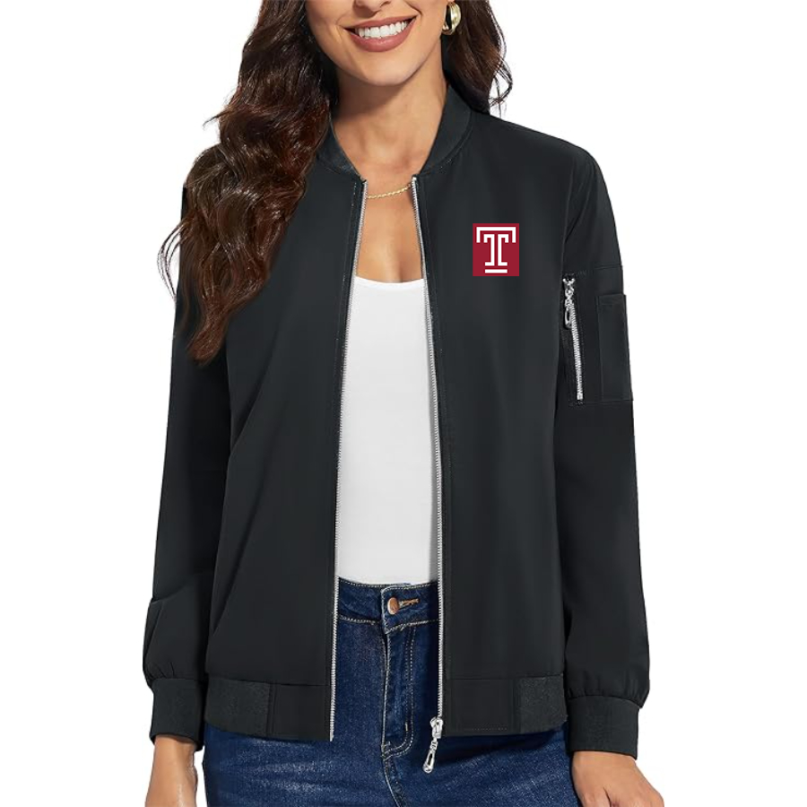 Women's Temple Owls Premium Bomber Jacket Outerwear