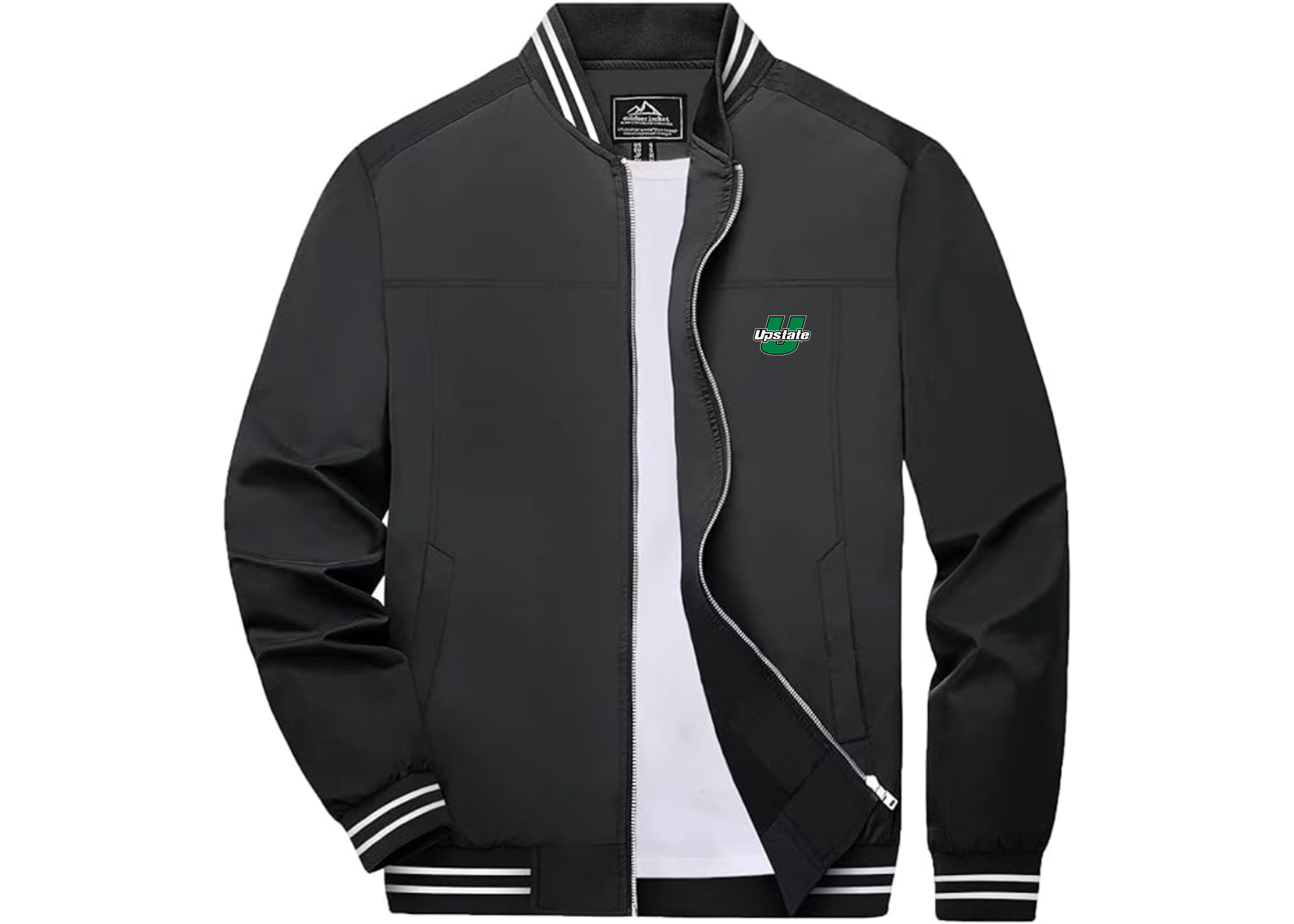 Men's USC Upstate Spartans Lightweight Zip-Up Bomber Jacket with Ribbed Collar and Cuffs Versatile Casual Outerwear