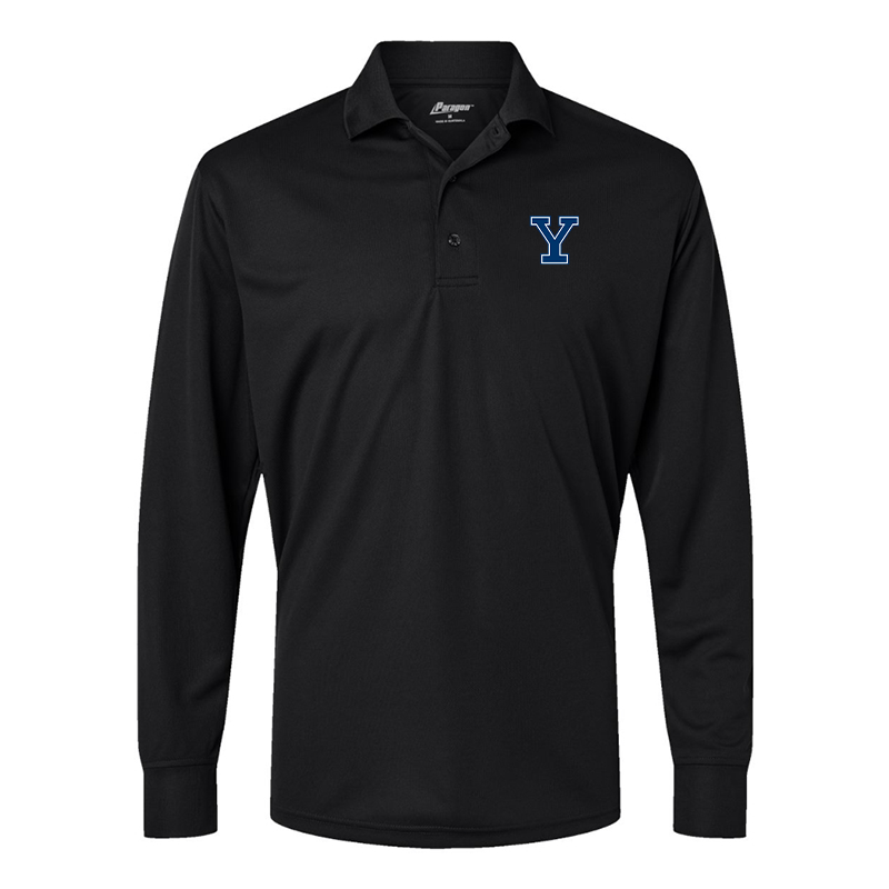 Men's Yale Bulldogs Paragon Prescott Long Sleeve Polo