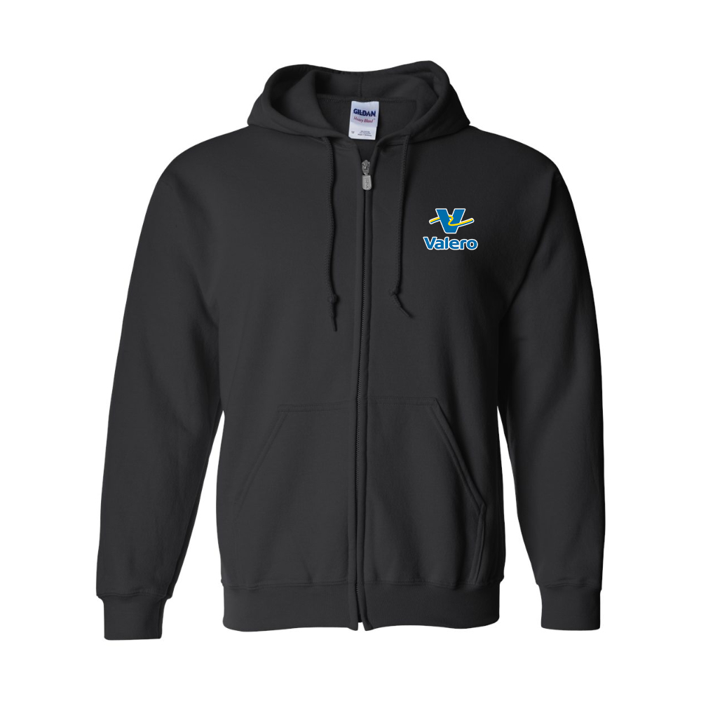 Men's Valero Gas Station JERZEES NuBlend Full-Zip Hooded Sweatshirt