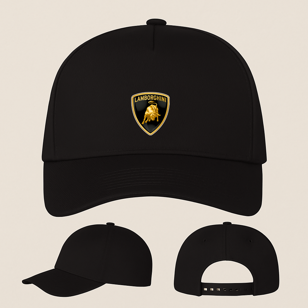 Lamborghini Car Five Panel Twill Snapback Hat