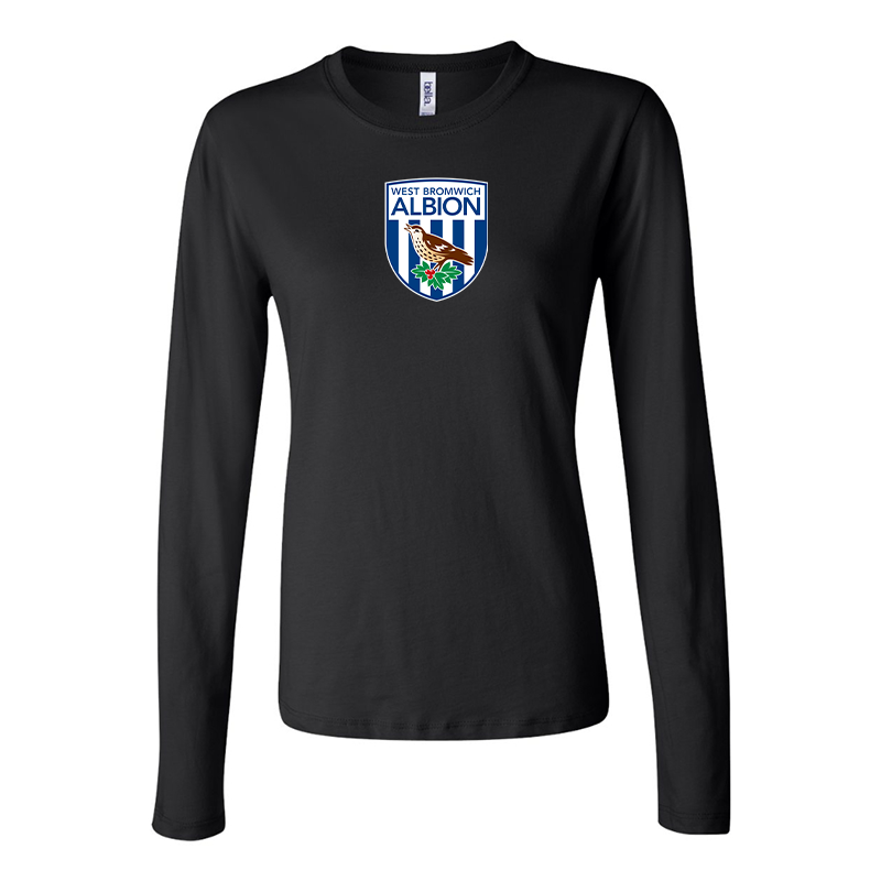 BELLA CANVAS Women’s  West Bromwich Albion Soccer Jersey Long Sleeve Tee