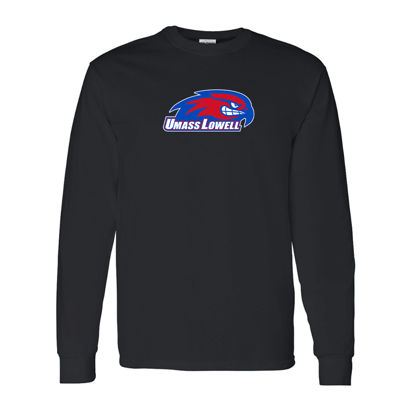 Men's UMass Lowell River Hawks  Gildan Heavy Cotton Long Sleeve T-Shirt