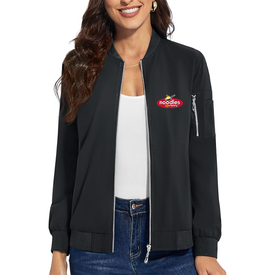 Women's Noodles & Company  Premium Bomber Jacket Outerwear
