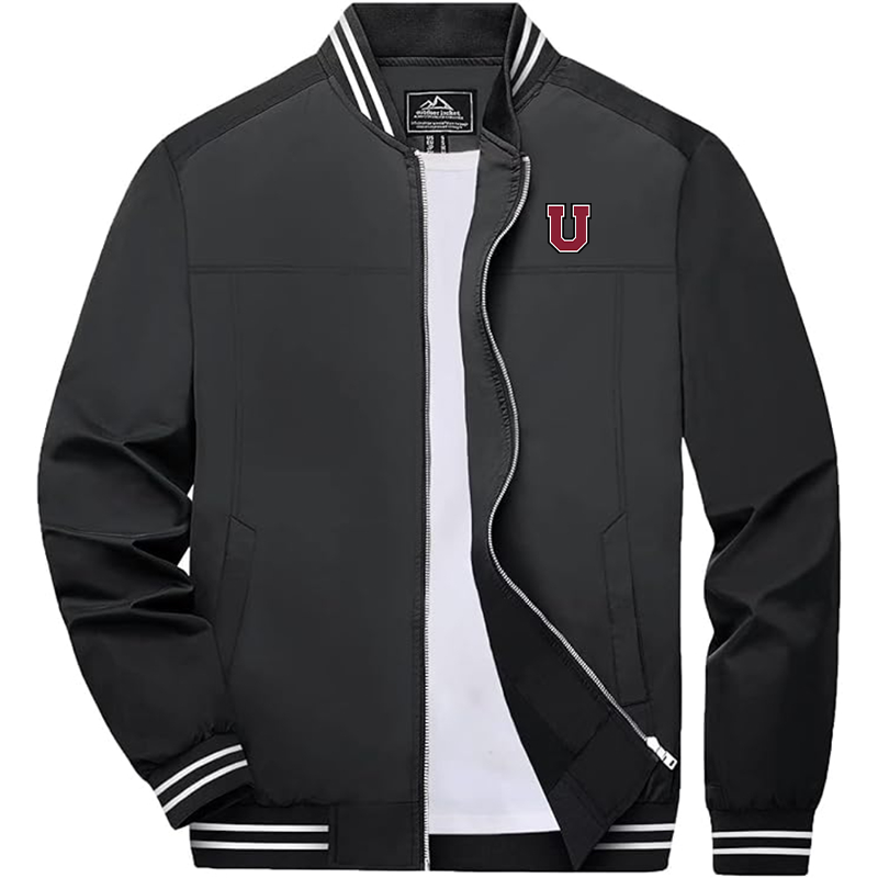 Men's Union Dutchmen Lightweight Zip-Up Bomber Jacket  Ribbed Collar and Cuffs Outerwear