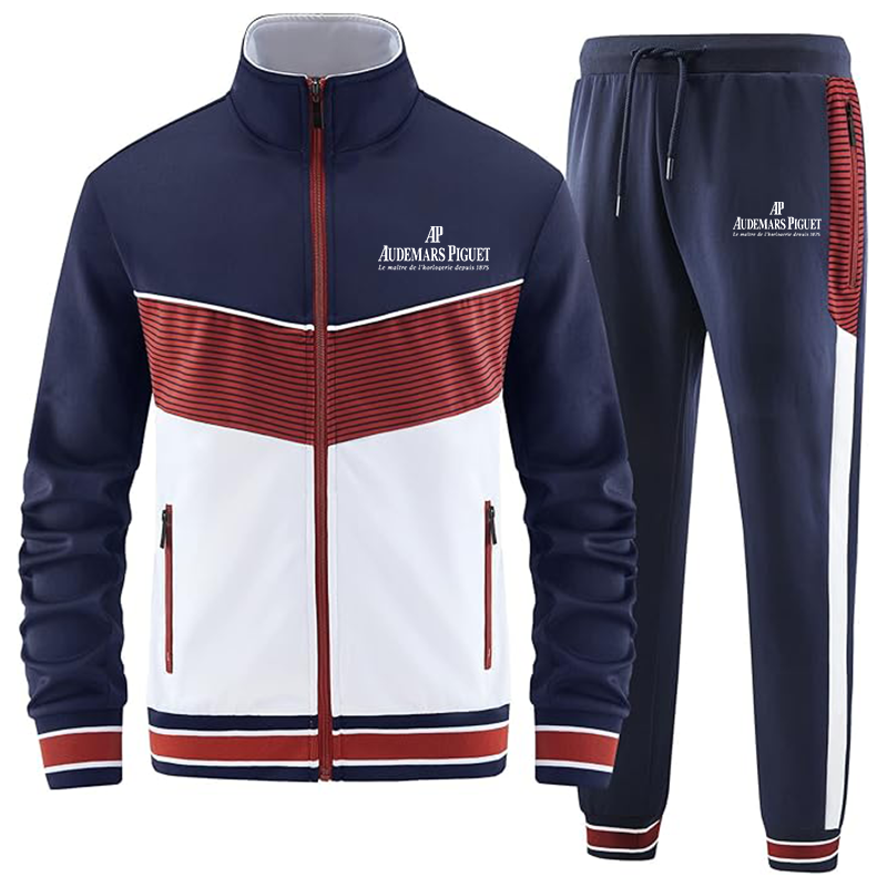 Men's Audemars-Piguet ANOTWENER Men_s Casual 2 Piece Tracksuit Sets Long Sleeve Full Zip Jacket and Sweatpants Sport Outfits Sweatsuits