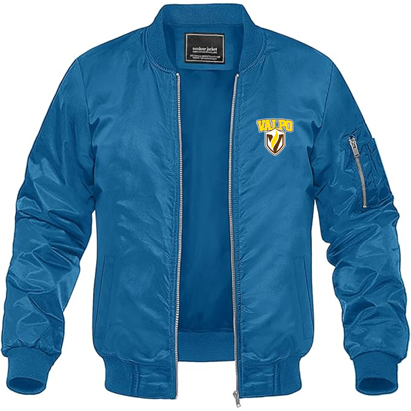 Men's Valparaiso Crusaders  Lightweight Bomber Jacket Windbreaker Softshell Varsity Jacket Coat
